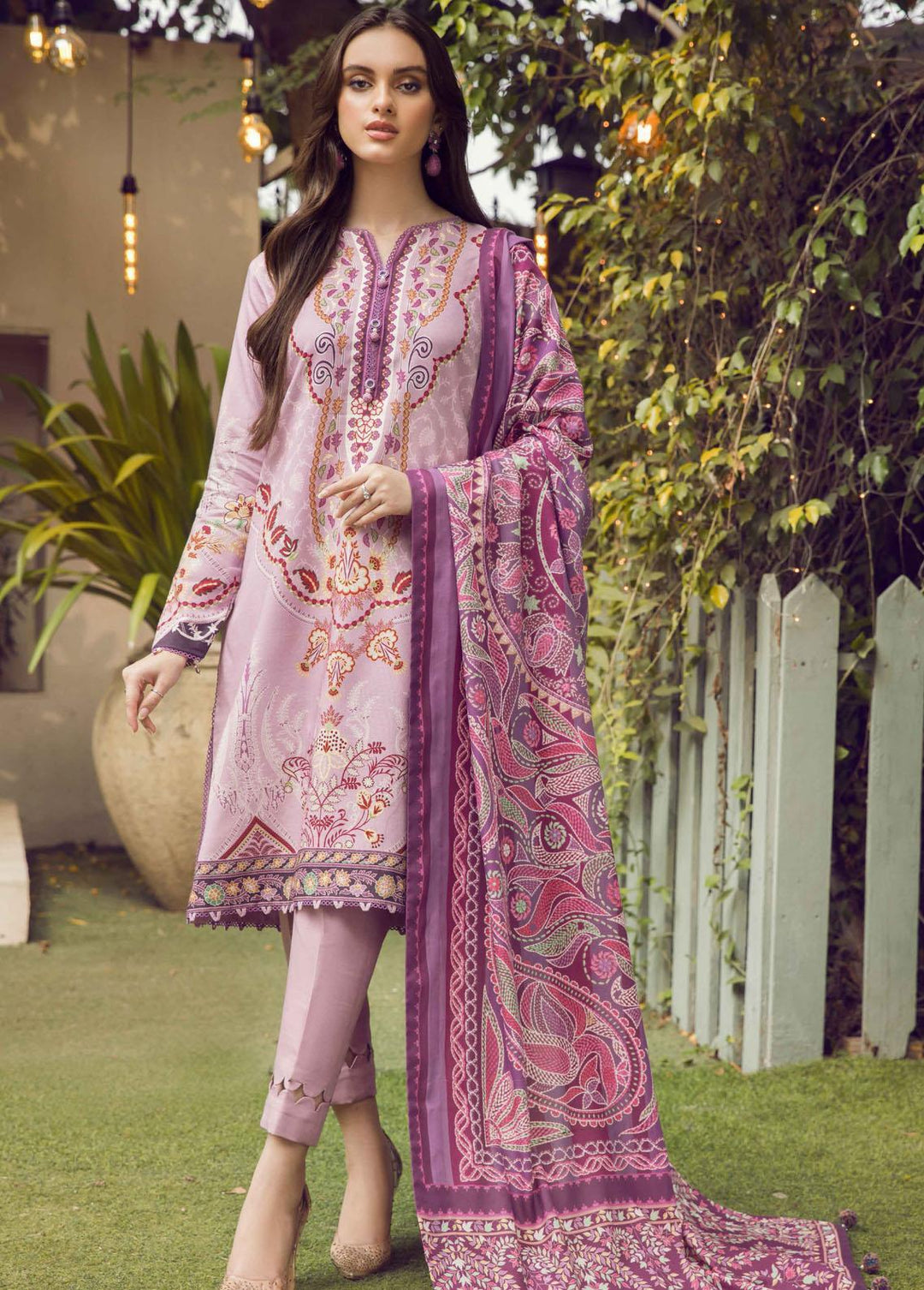 Winter Blossoms By Seran Embroidered Viscose Suits Unstitched 3 Piece SRN22WB 05 Iris - Winter Collection