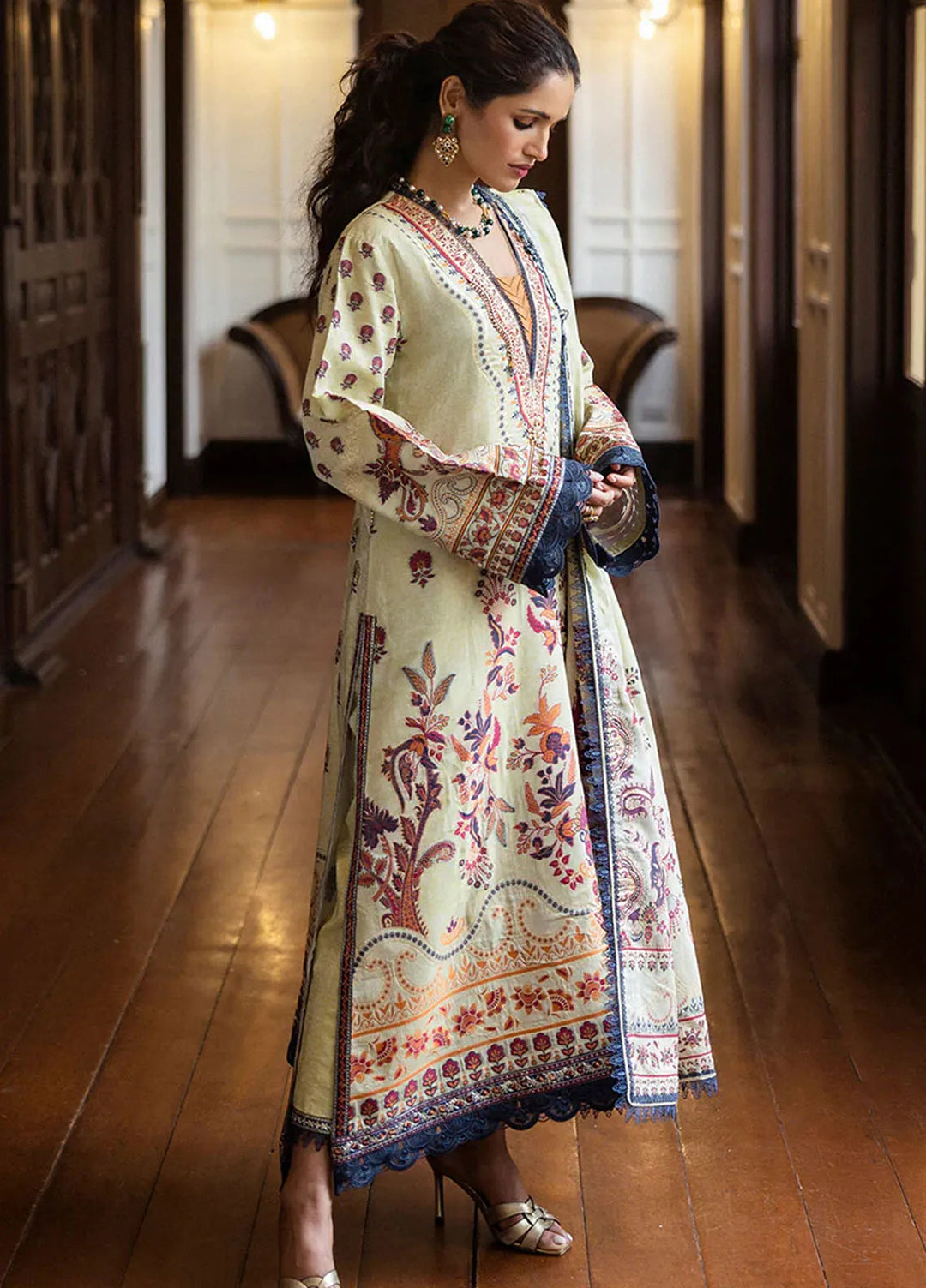 Seraph by Mushq Embroidered Lawn Suit Unstitched 3 Piece MQ25S HML-2503 Letizia - Summer Collection