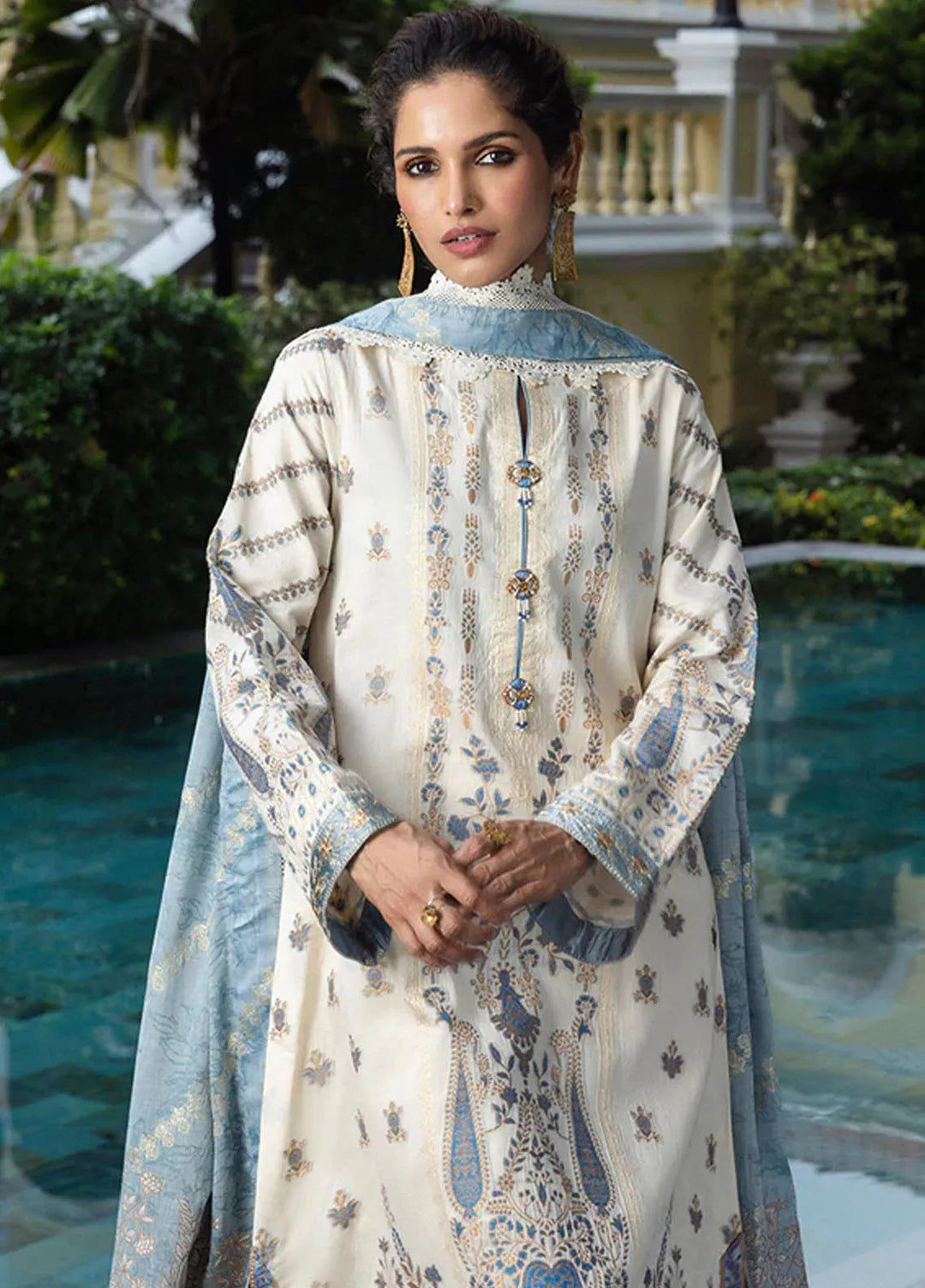 Seraph by Mushq Embroidered Lawn Suit Unstitched 3 Piece MQ25S HML-2506 Calafia - Summer Collection
