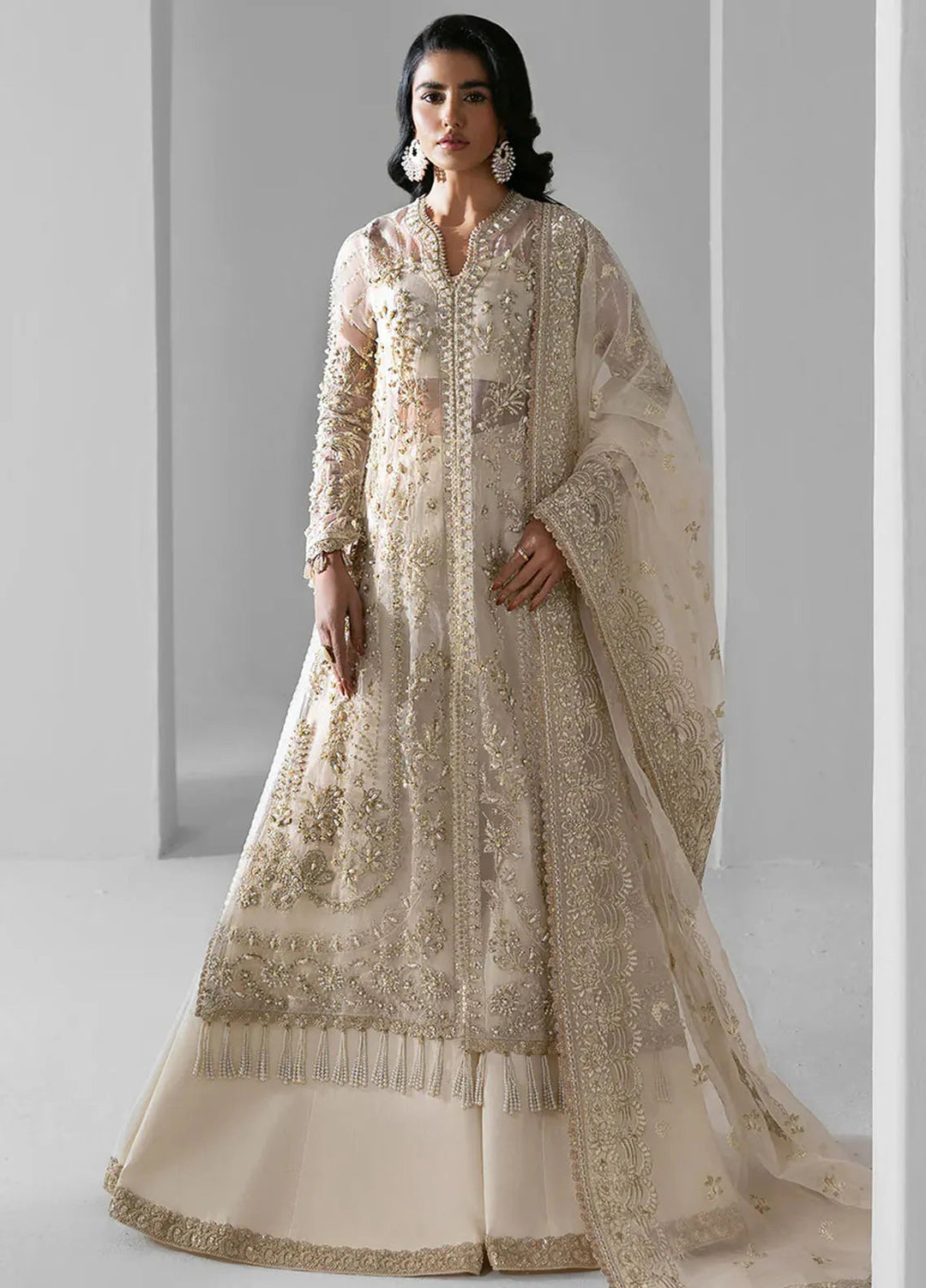 Seraphine by Zarposh Pret Embroidered Organza 3 Piece Suit Eclipse