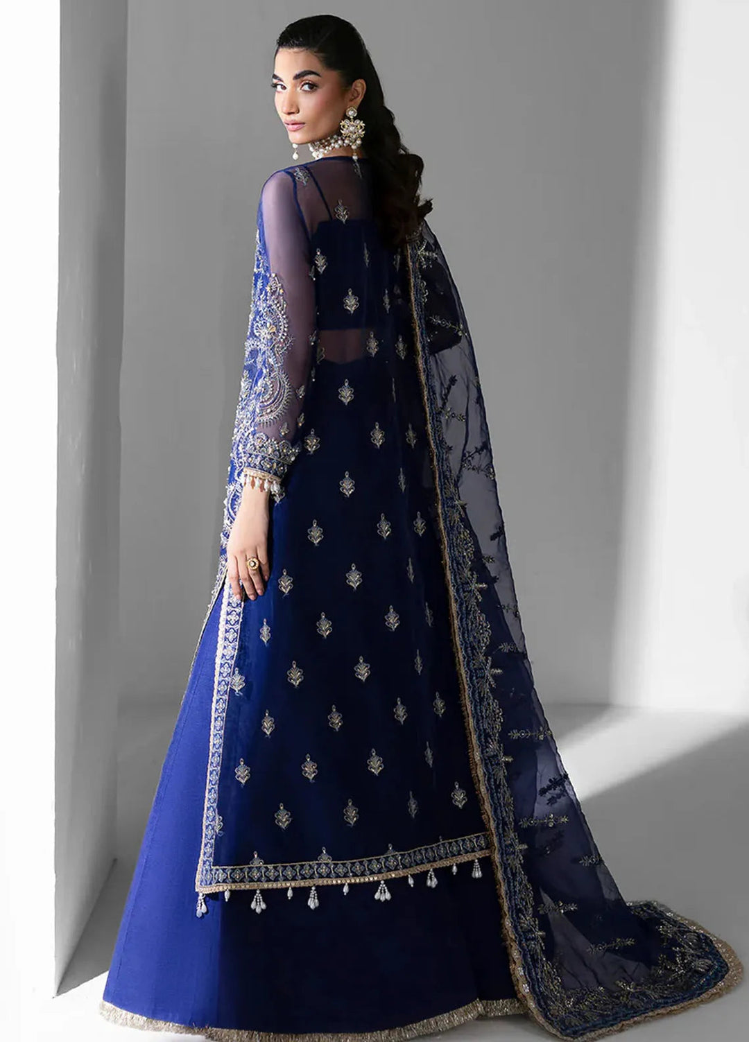 Seraphine by Zarposh Pret Embroidered Organza 3 Piece Suit Orchid