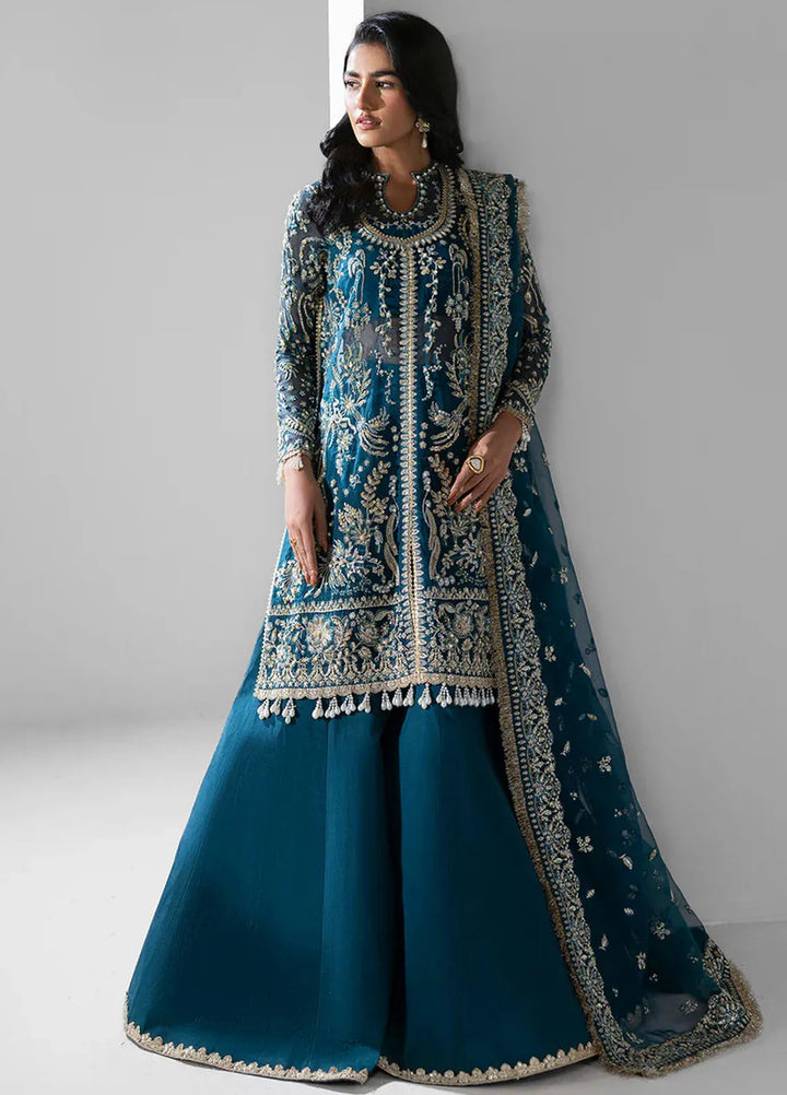 Seraphine by Zarposh Pret Embroidered Organza 3 Piece Suit Twilight