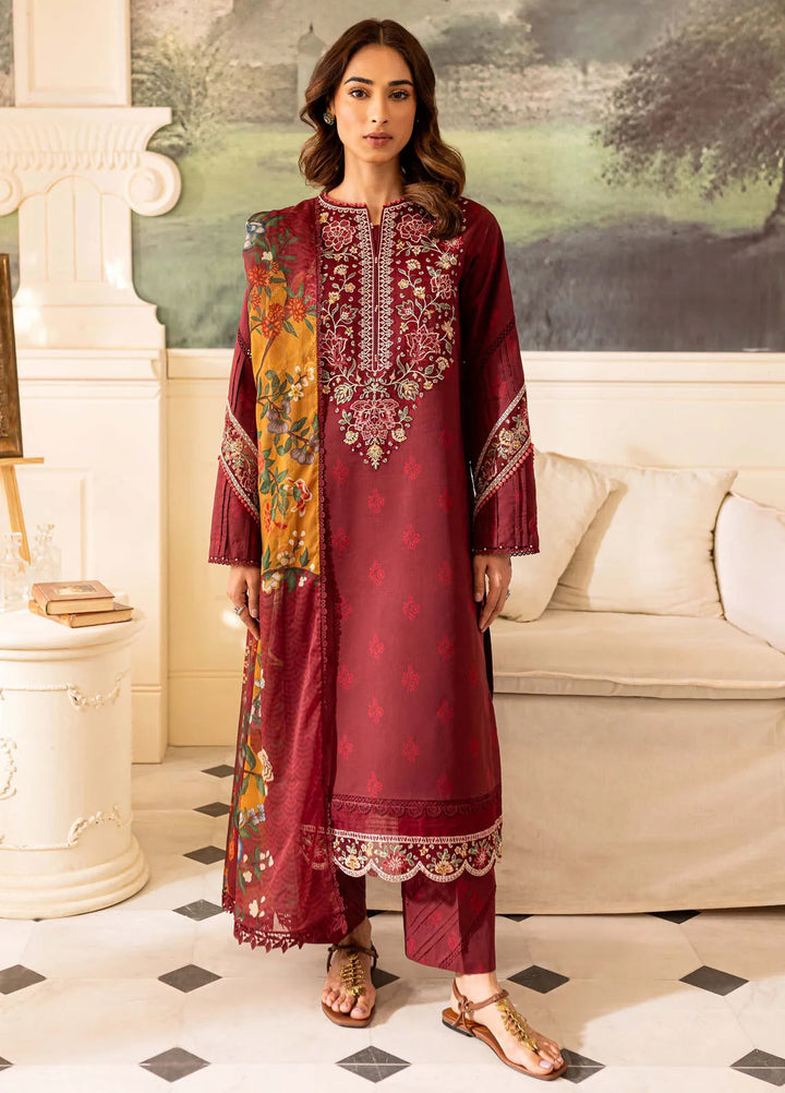 Seraya By Farasha Embroidered Lawn Suit Unstitched 3 Piece FSH24S D-03 Amy - Summer Collection