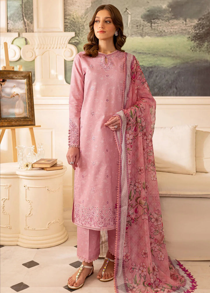 Seraya By Farasha Embroidered Lawn Suit Unstitched 3 Piece FSH24S D-04 Daisy - Summer Collection