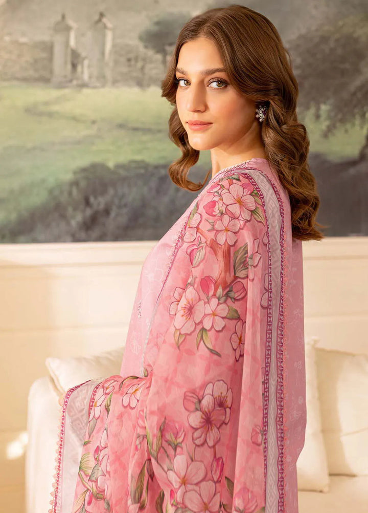 Seraya By Farasha Embroidered Lawn Suit Unstitched 3 Piece FSH24S D-04 Daisy - Summer Collection