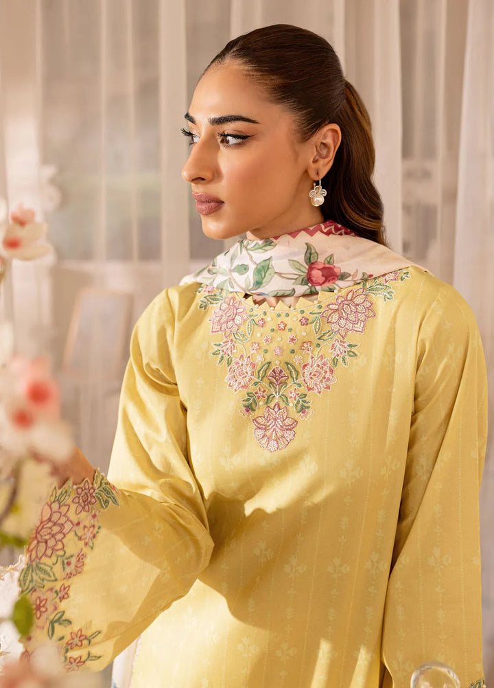Seraya By Farasha Embroidered Lawn Suit Unstitched 3 Piece FSH24S D-05 Fern - Summer Collection