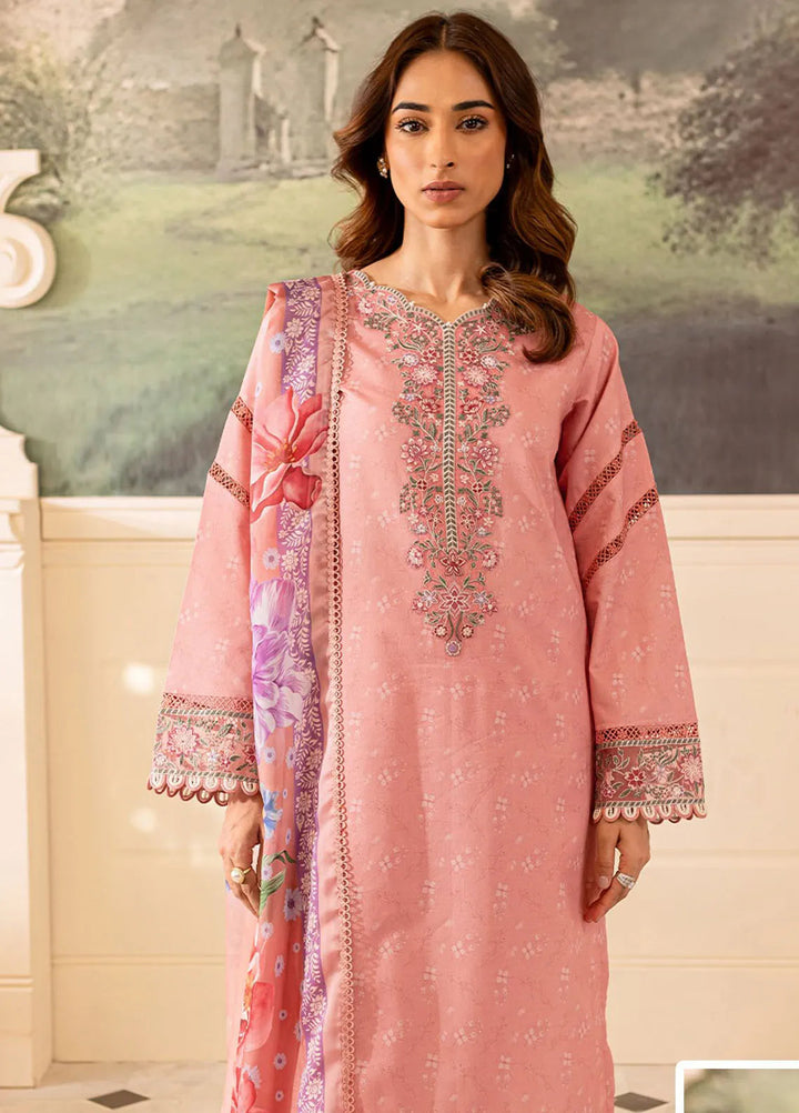 Seraya By Farasha Embroidered Lawn Suit Unstitched 3 Piece FSH24S D-07 Fiora - Summer Collection