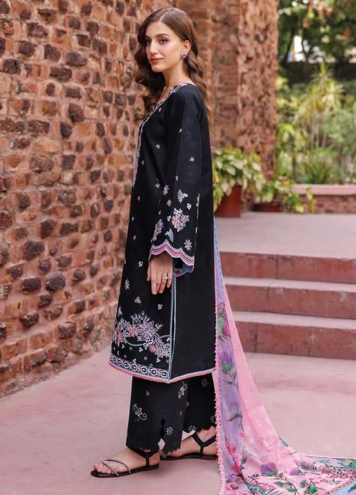 Seraya by Farasha Embroidered Lawn Suits Unstitched 3 Piece FSH25SL D-01 Sable - Summer Collection