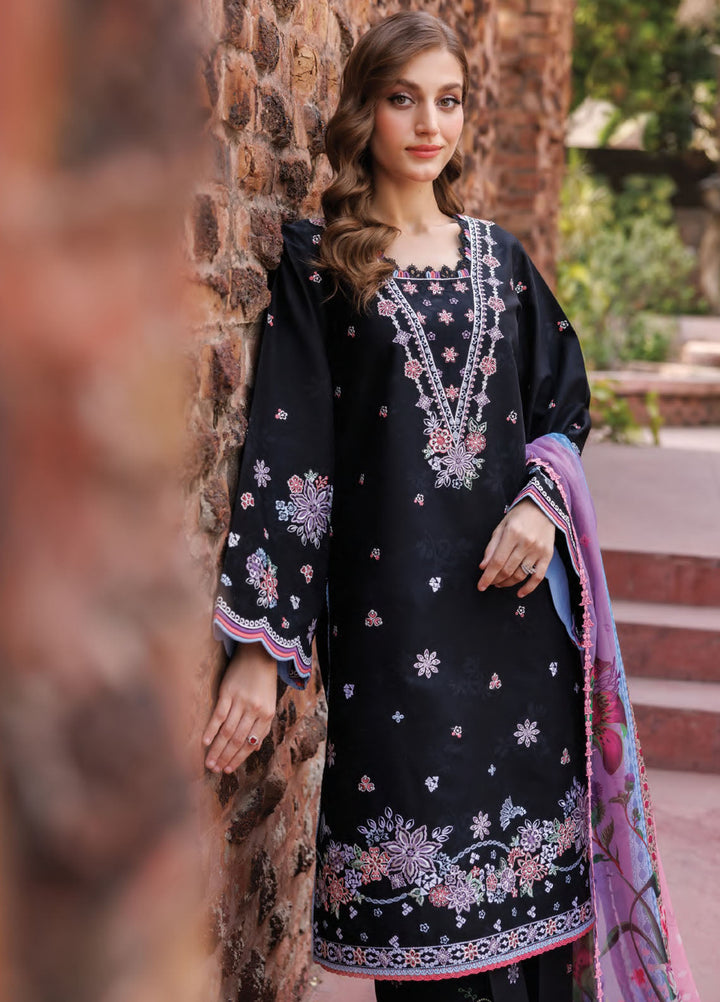 Seraya by Farasha Embroidered Lawn Suits Unstitched 3 Piece FSH25SL D-01 Sable - Summer Collection
