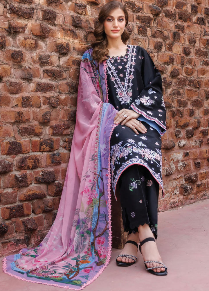 Seraya by Farasha Embroidered Lawn Suits Unstitched 3 Piece FSH25SL D-01 Sable - Summer Collection