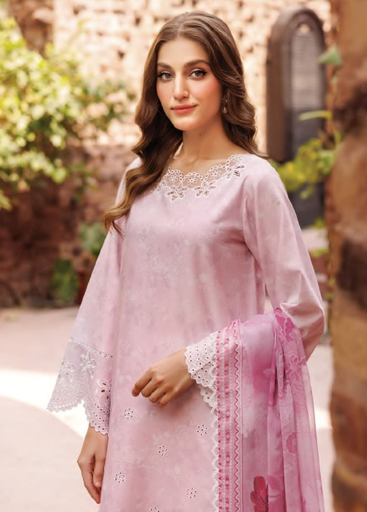 Seraya by Farasha Embroidered Lawn Suits Unstitched 3 Piece FSH25SL D-02 Dovella - Summer Collection
