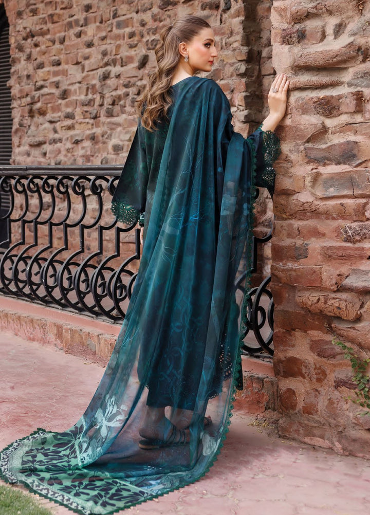 Seraya by Farasha Embroidered Lawn Suits Unstitched 3 Piece FSH25SL D-04 Periveil - Summer Collection