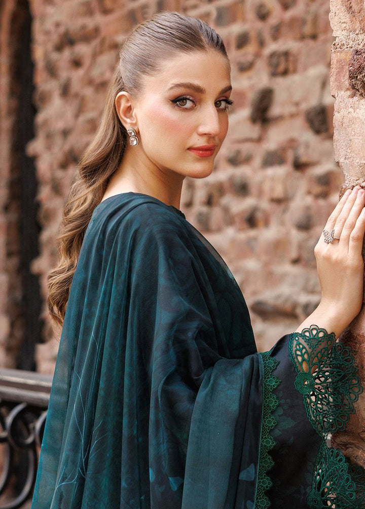 Seraya by Farasha Embroidered Lawn Suits Unstitched 3 Piece FSH25SL D-04 Periveil - Summer Collection