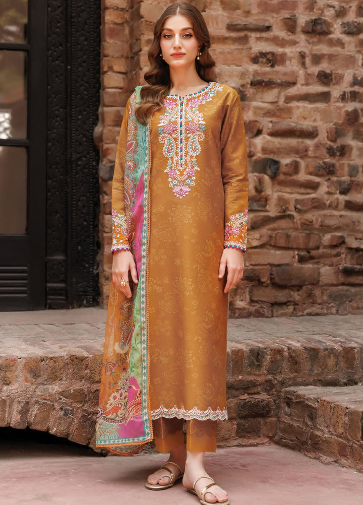 Seraya by Farasha Embroidered Lawn Suits Unstitched 3 Piece FSH25SL D-08 Malisa - Summer Collection