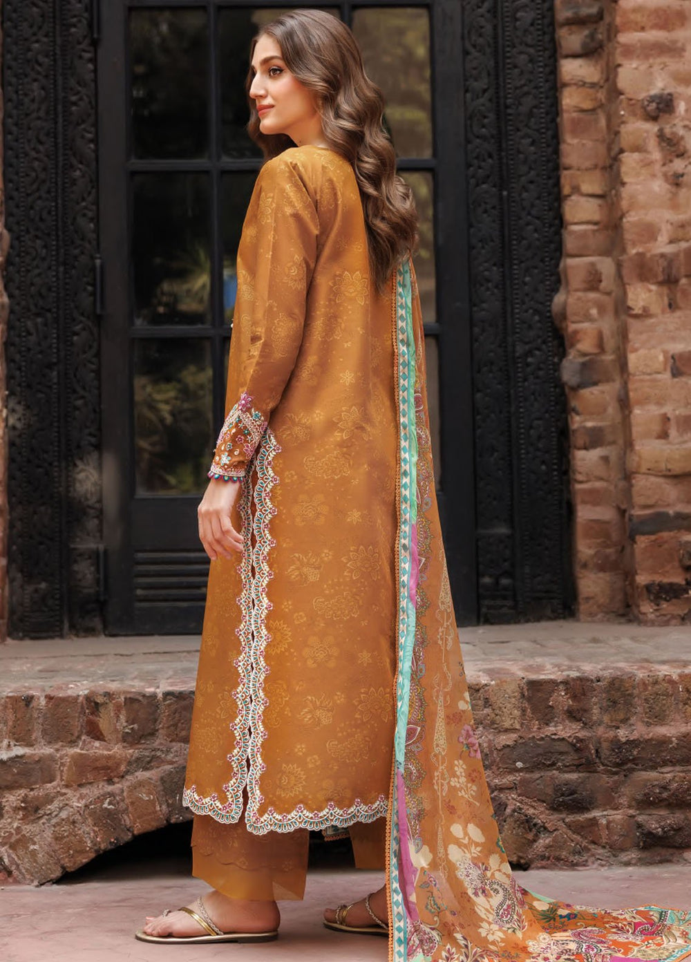 Seraya by Farasha Embroidered Lawn Suits Unstitched 3 Piece FSH25SL D-08 Malisa - Summer Collection