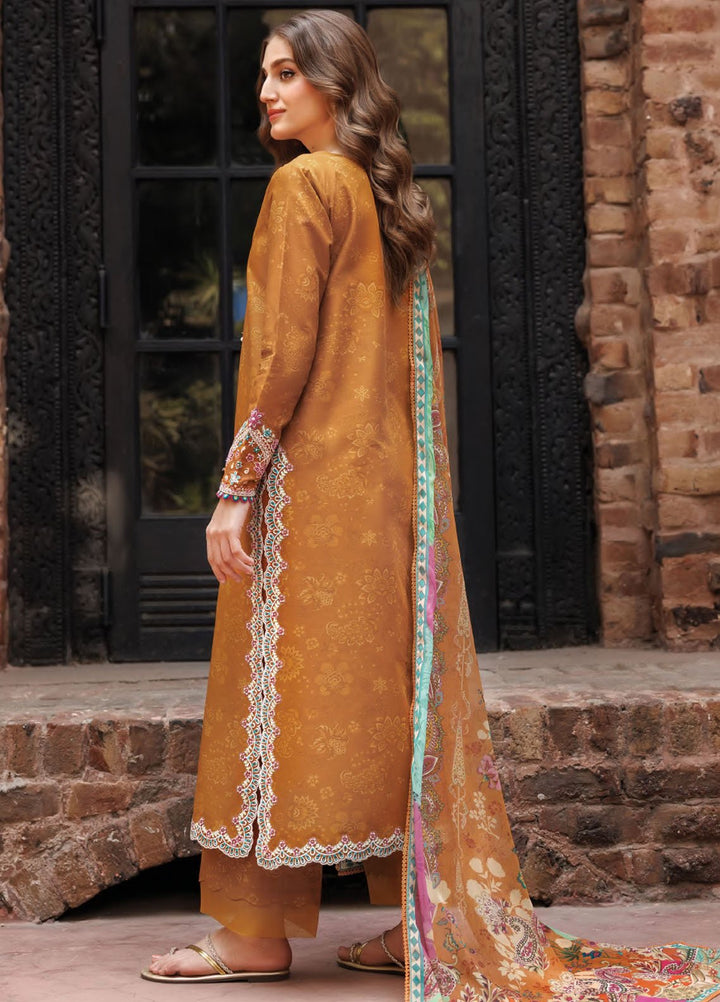 Seraya by Farasha Embroidered Lawn Suits Unstitched 3 Piece FSH25SL D-08 Malisa - Summer Collection