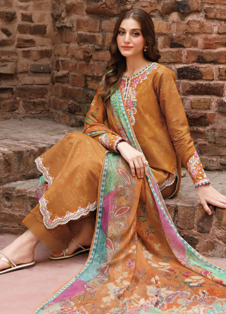 Seraya by Farasha Embroidered Lawn Suits Unstitched 3 Piece FSH25SL D-08 Malisa - Summer Collection