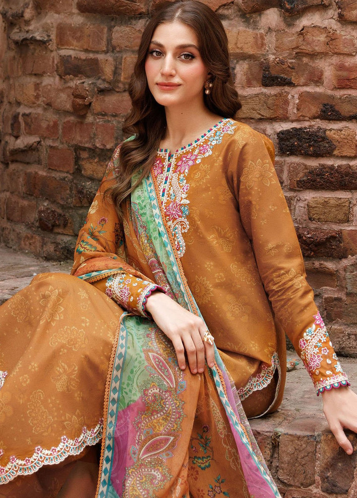 Seraya by Farasha Embroidered Lawn Suits Unstitched 3 Piece FSH25SL D-08 Malisa - Summer Collection