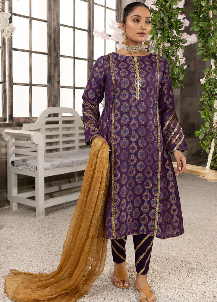 Madame Pret Embroidered Jacquard 3 Piece Suit 2611