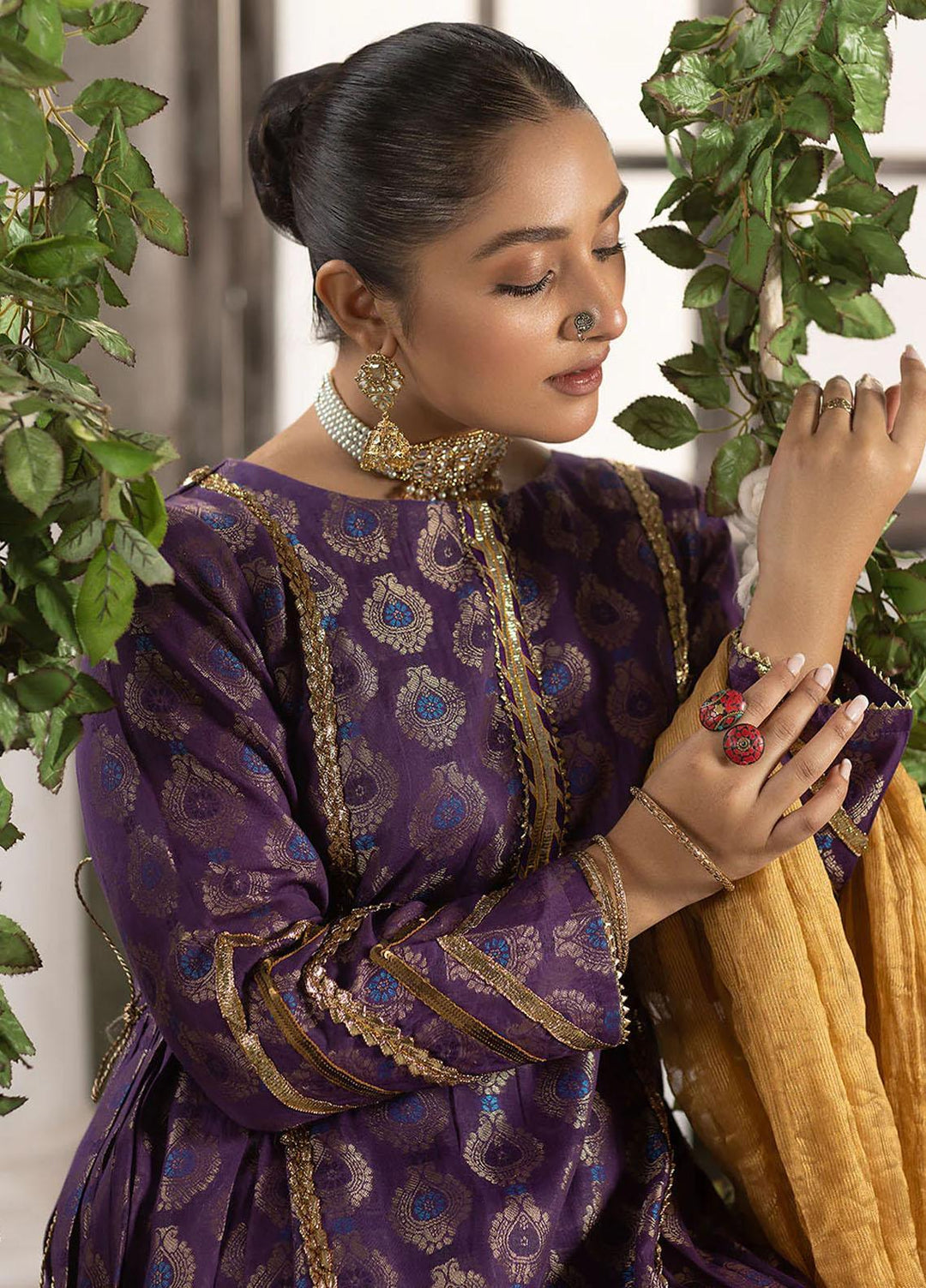 Madame Pret Embroidered Jacquard 3 Piece Suit 2611