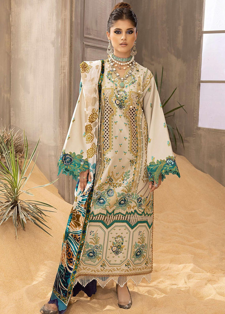 Serene By Bin Ilyas Embroidered  Suits Unstitched 3 Piece BI23S 501-A - Winter Collection