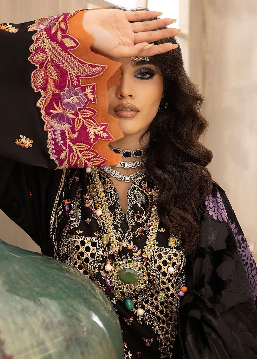 Serene By Bin Ilyas Embroidered  Suits Unstitched 3 Piece BI23S 501-B - Winter Collection