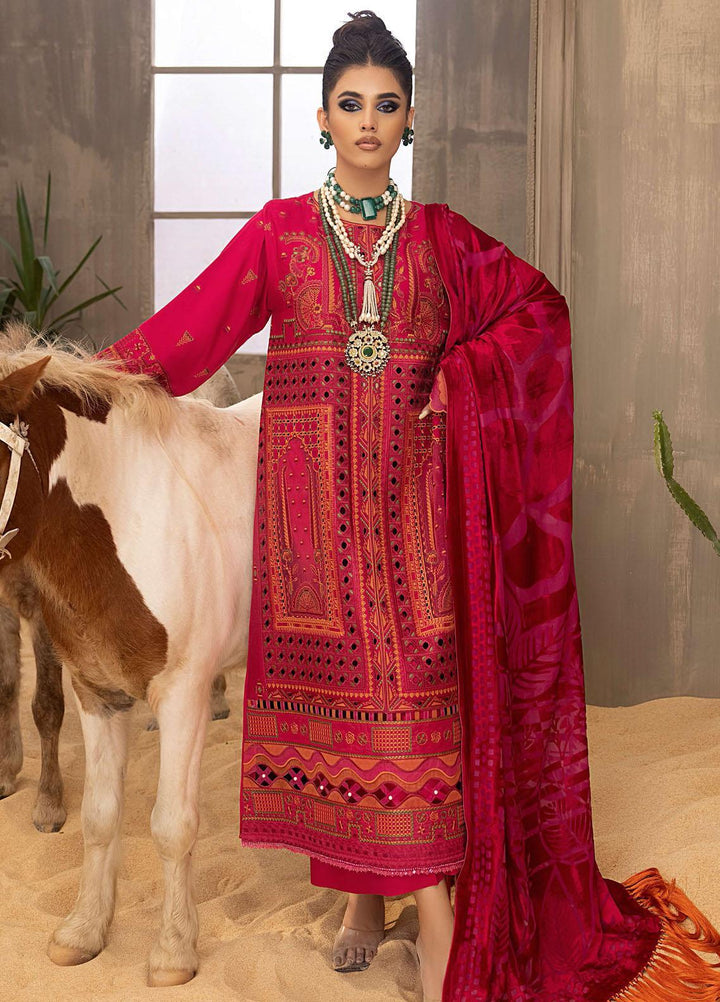 Serene By Bin Ilyas Embroidered  Suits Unstitched 3 Piece BI23S 502-A - Winter Collection