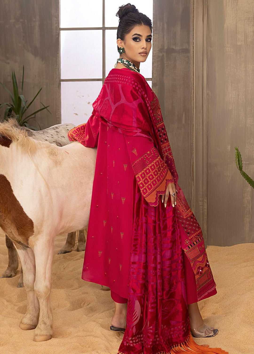 Serene By Bin Ilyas Embroidered  Suits Unstitched 3 Piece BI23S 502-A - Winter Collection