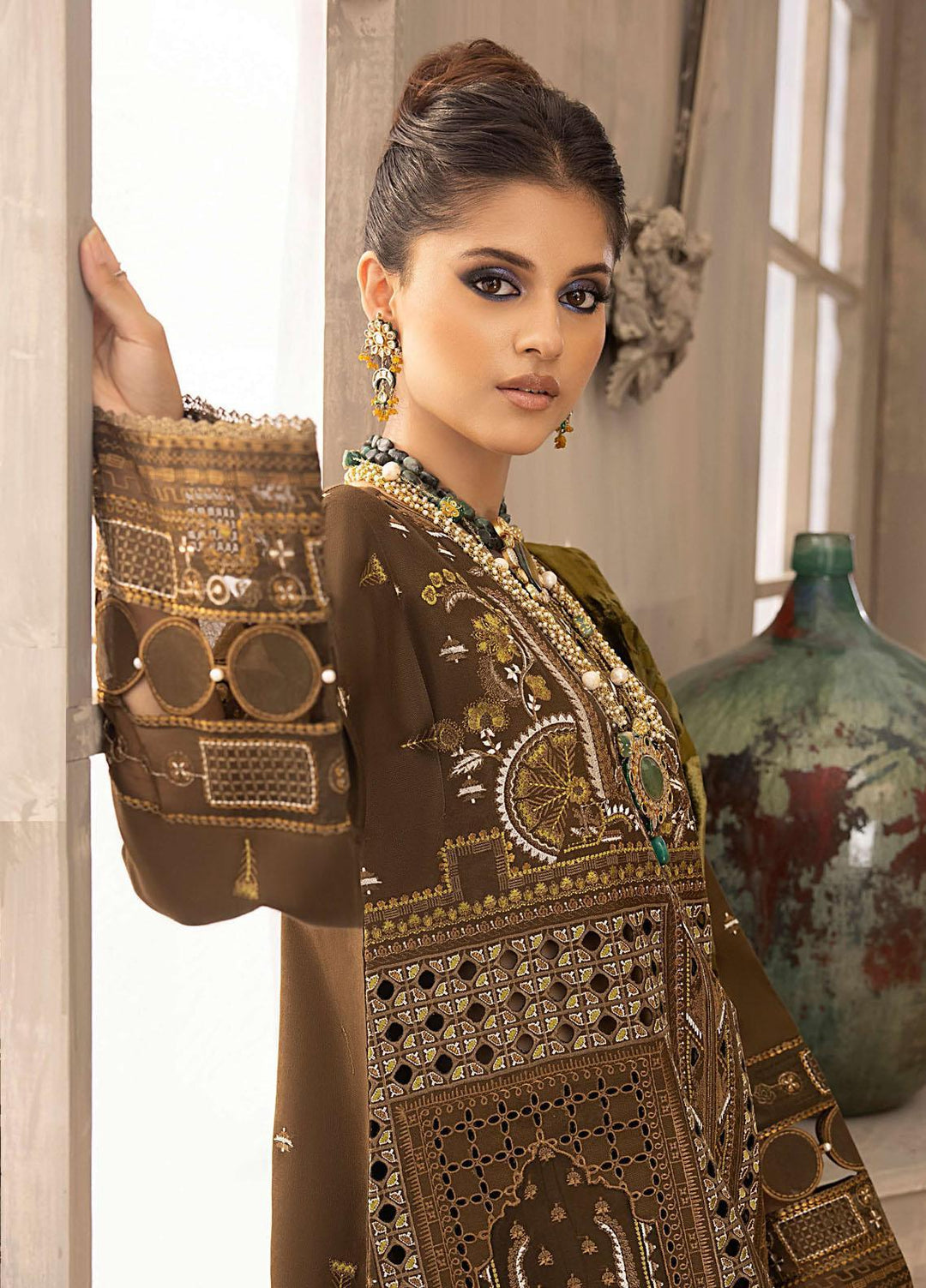 Serene By Bin Ilyas Embroidered  Suits Unstitched 3 Piece BI23S 502-B - Winter Collection
