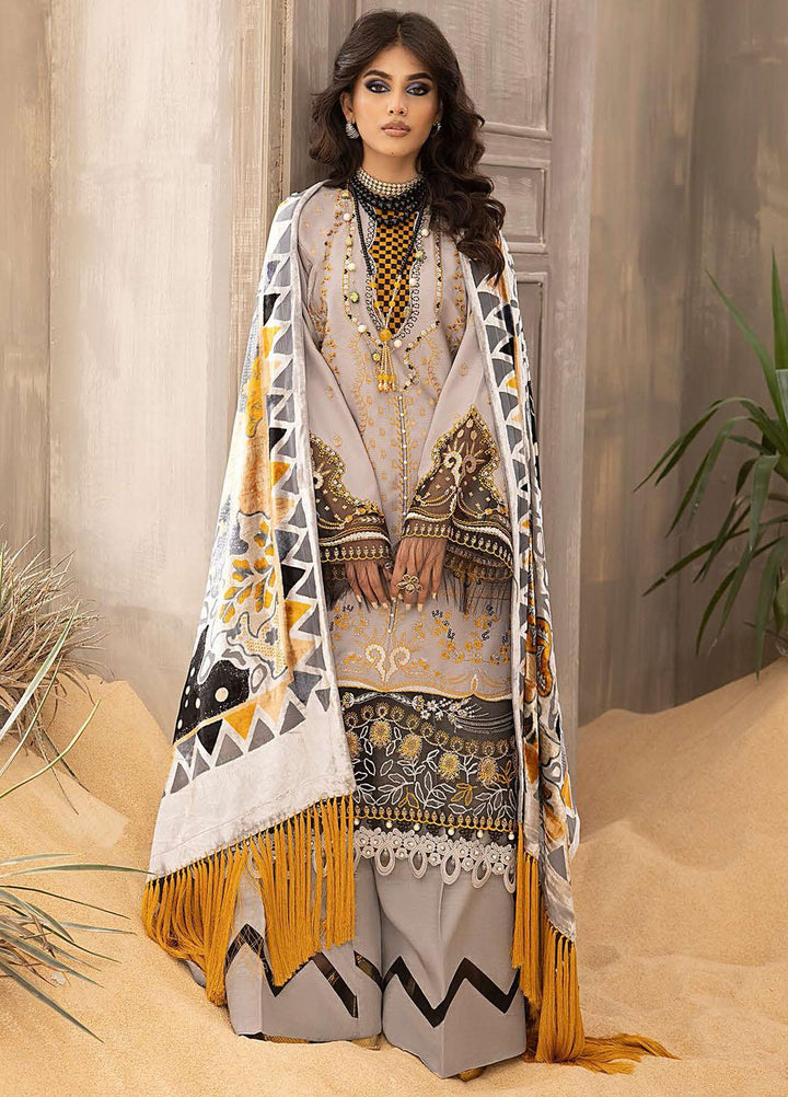 Serene By Bin Ilyas Embroidered  Suits Unstitched 3 Piece BI23S 503-A - Winter Collection