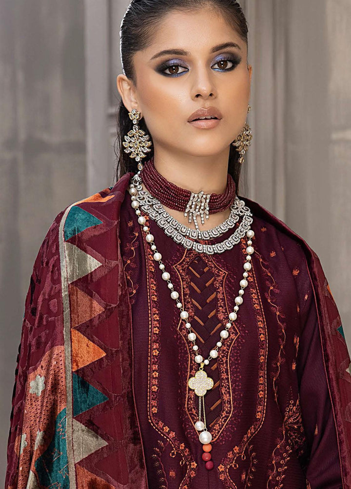 Serene By Bin Ilyas Embroidered  Suits Unstitched 3 Piece BI23S 503-B - Winter Collection