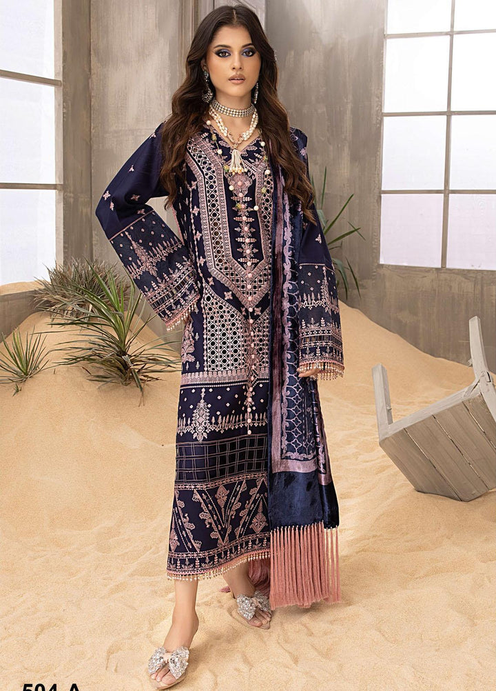 Serene By Bin Ilyas Embroidered  Suits Unstitched 3 Piece BI23S 504-A - Winter Collection
