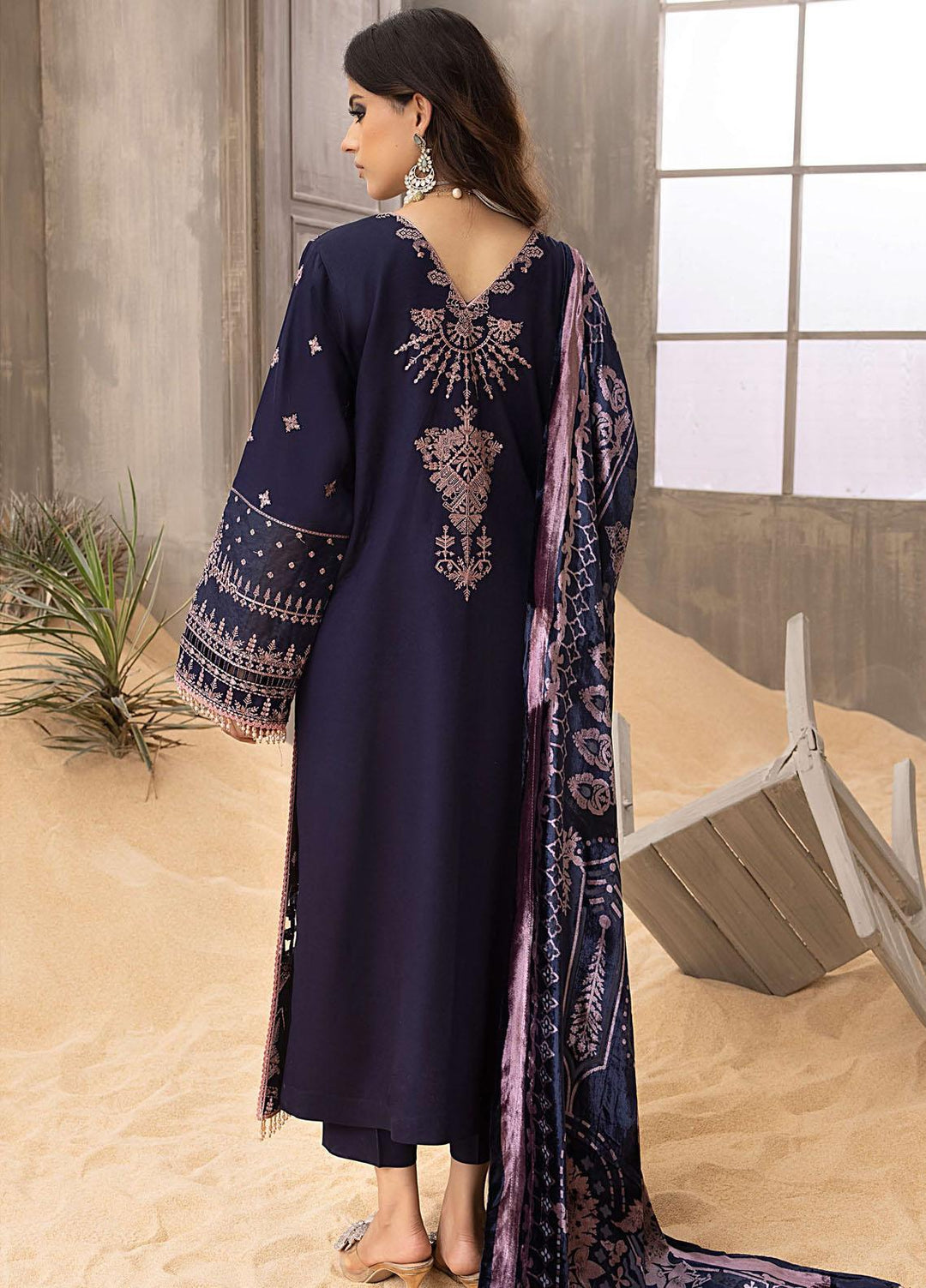 Serene By Bin Ilyas Embroidered  Suits Unstitched 3 Piece BI23S 504-A - Winter Collection