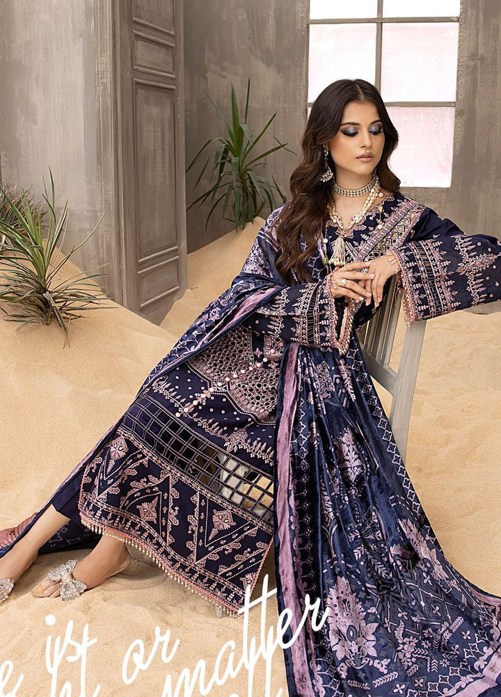 Serene By Bin Ilyas Embroidered  Suits Unstitched 3 Piece BI23S 504-A - Winter Collection