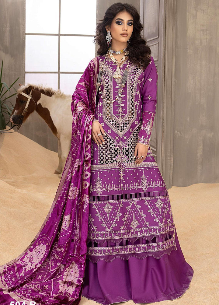 Serene By Bin Ilyas Embroidered  Suits Unstitched 3 Piece BI23S 504-B - Winter Collection