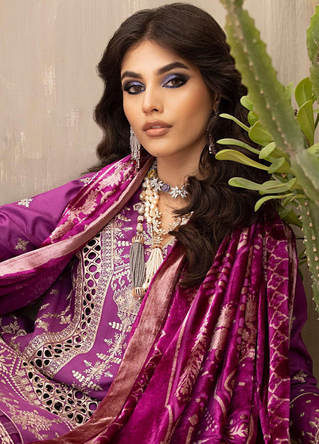 Serene By Bin Ilyas Embroidered  Suits Unstitched 3 Piece BI23S 504-B - Winter Collection