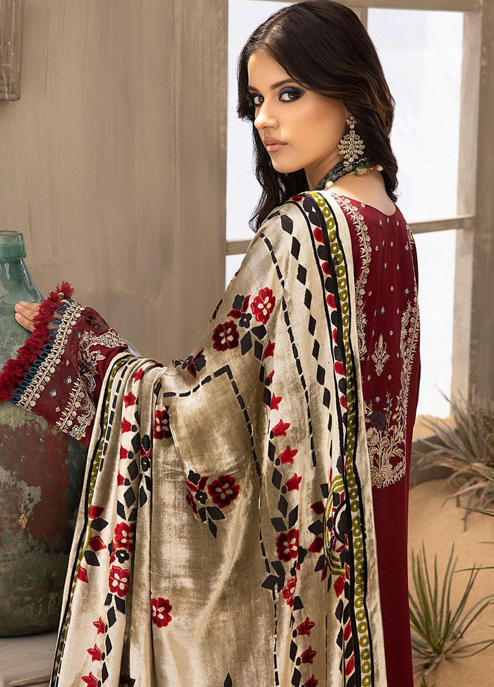 Serene By Bin Ilyas Embroidered  Suits Unstitched 3 Piece BI23S 505-A - Winter Collection