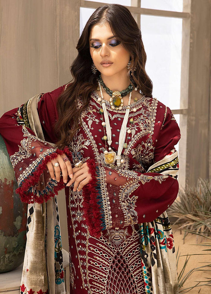 Serene By Bin Ilyas Embroidered  Suits Unstitched 3 Piece BI23S 505-A - Winter Collection