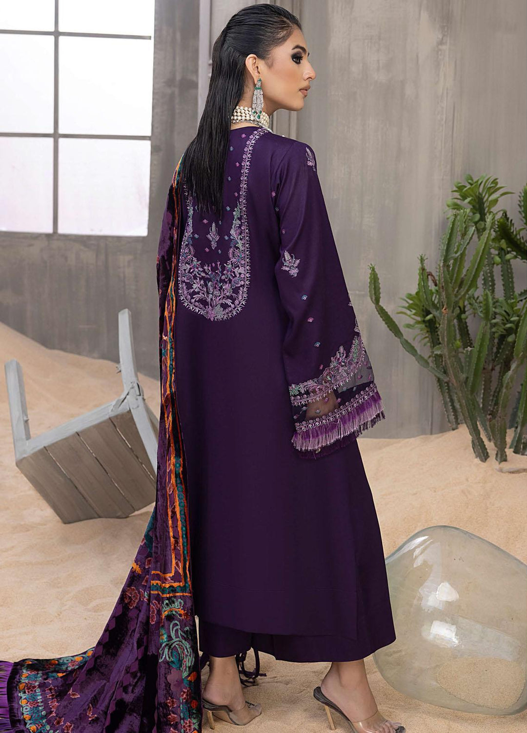 Serene By Bin Ilyas Embroidered  Suits Unstitched 3 Piece BI23S 505-B - Winter Collection