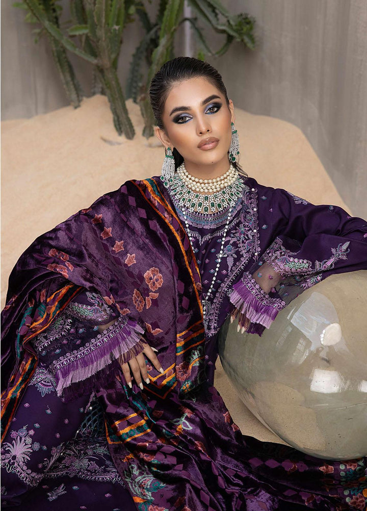 Serene By Bin Ilyas Embroidered  Suits Unstitched 3 Piece BI23S 505-B - Winter Collection