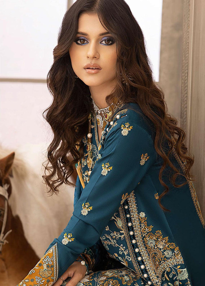 Serene By Bin Ilyas Embroidered  Suits Unstitched 3 Piece BI23S 506-A - Winter Collection