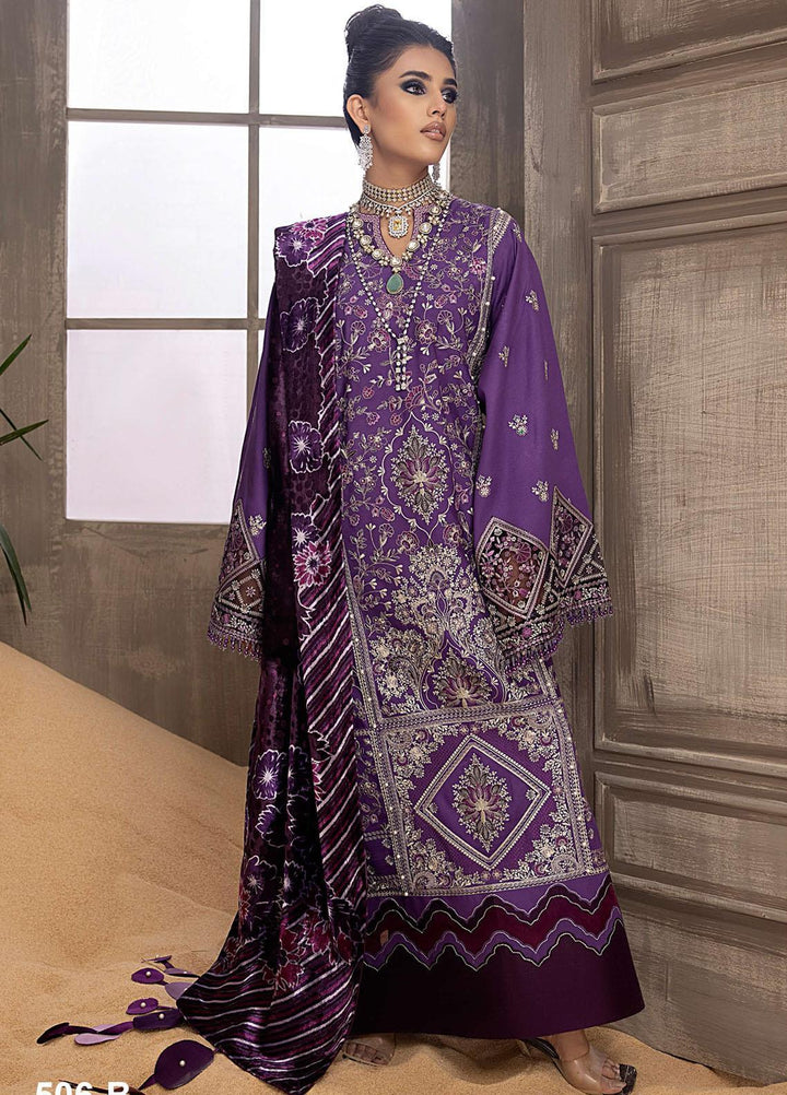 Serene By Bin Ilyas Embroidered  Suits Unstitched 3 Piece BI23S 506-B - Winter Collection
