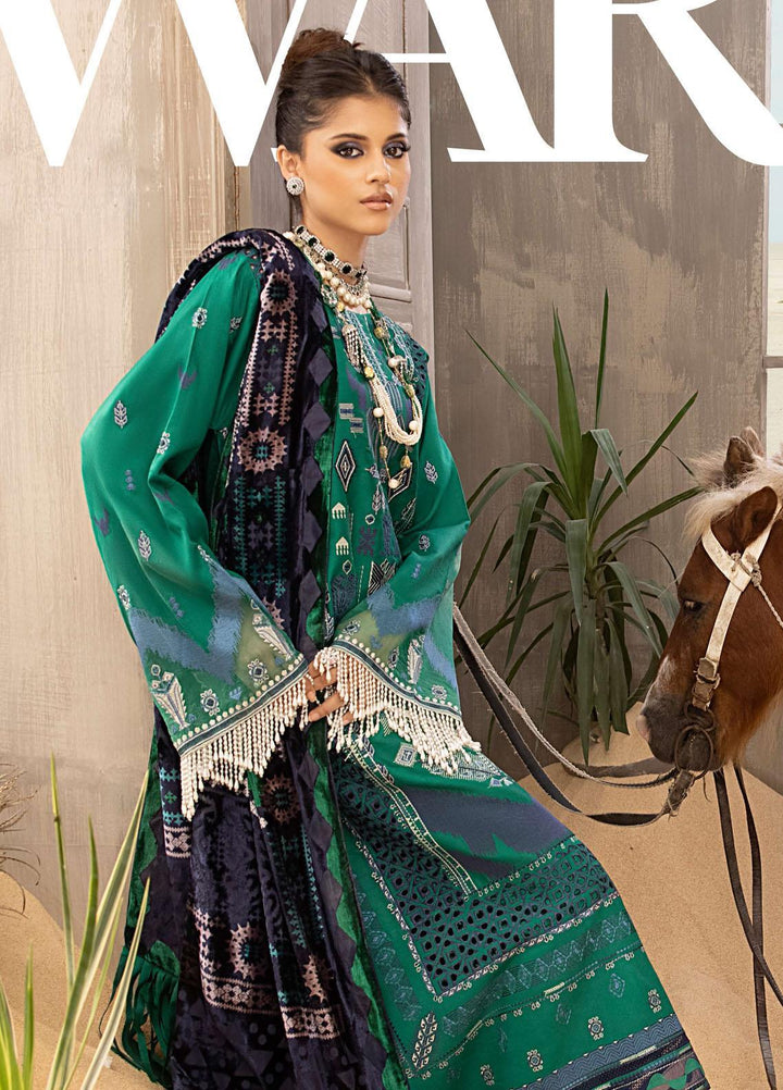 Serene By Bin Ilyas Embroidered  Suits Unstitched 3 Piece BI23S 507-A - Winter Collection