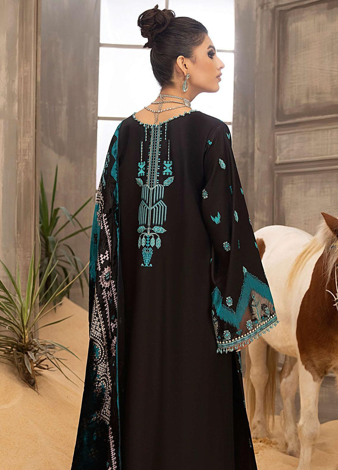Serene By Bin Ilyas Embroidered  Suits Unstitched 3 Piece BI23S 507-B - Winter Collection