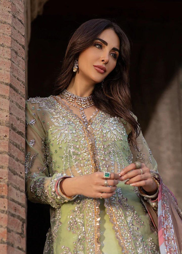 Serene By Mehak Yaqoob Embroidered Organza Suits Unstitched 4 Piece MY23SW Dove - Wedding Collection