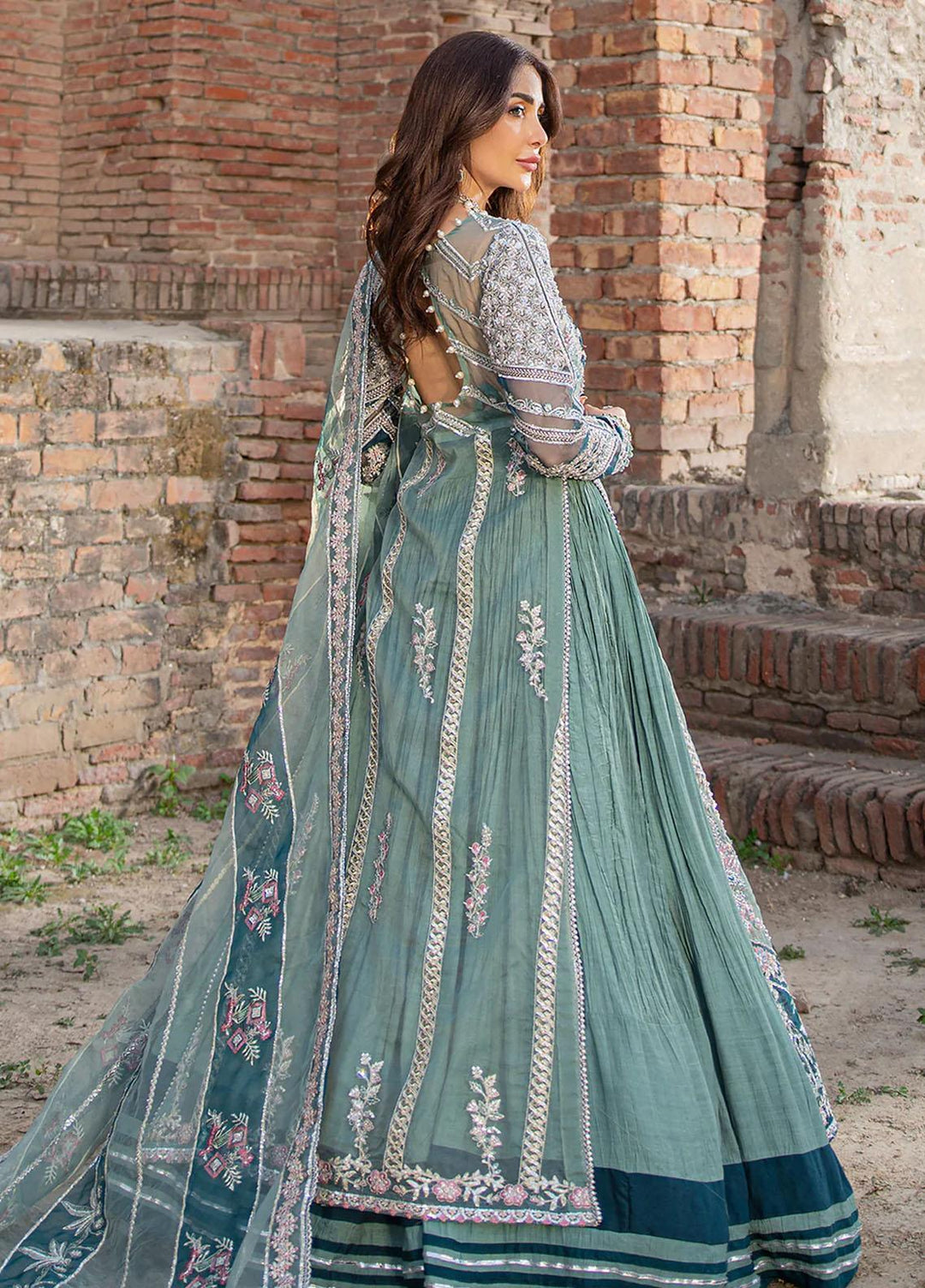 Serene By Mehak Yaqoob Embroidered Organza Suits Unstitched 4 Piece MY23SW Emery - Wedding Collection