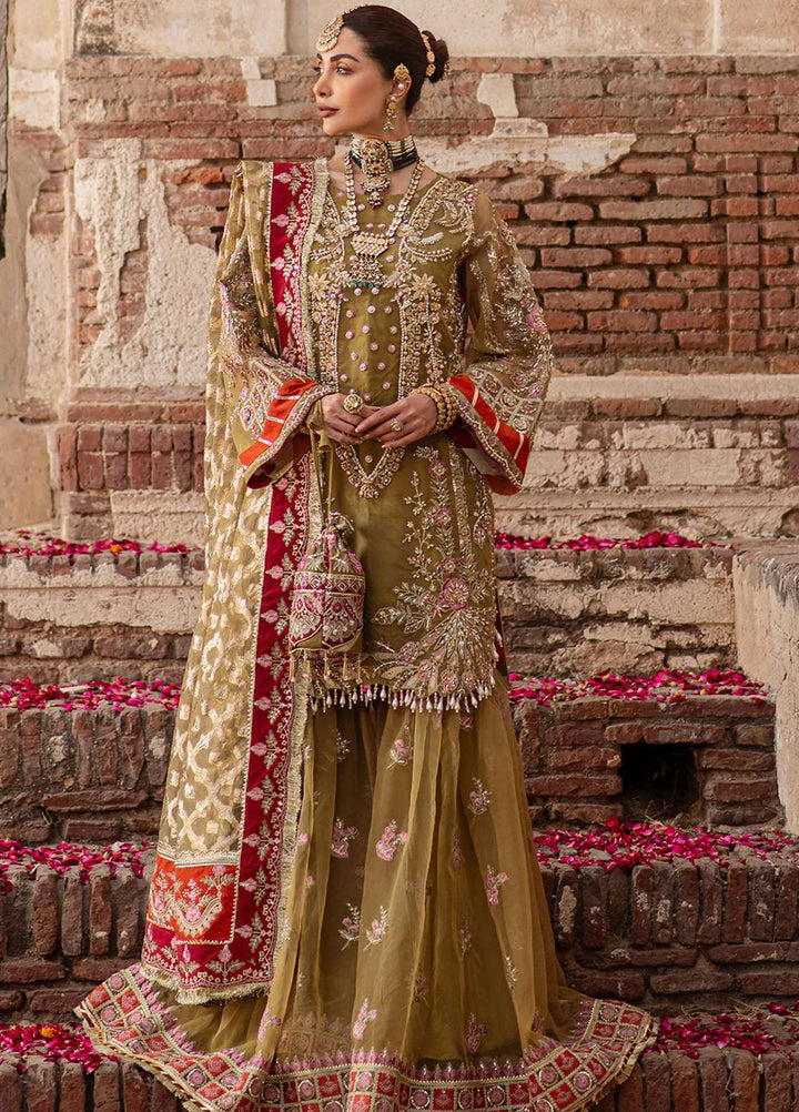 Mehak Yaqoob Pret Embroidered Organza 4 Piece Suit Hazel