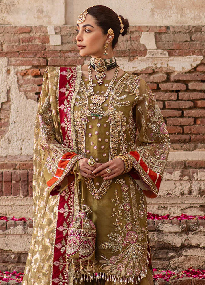 Mehak Yaqoob Pret Embroidered Organza 4 Piece Suit Hazel