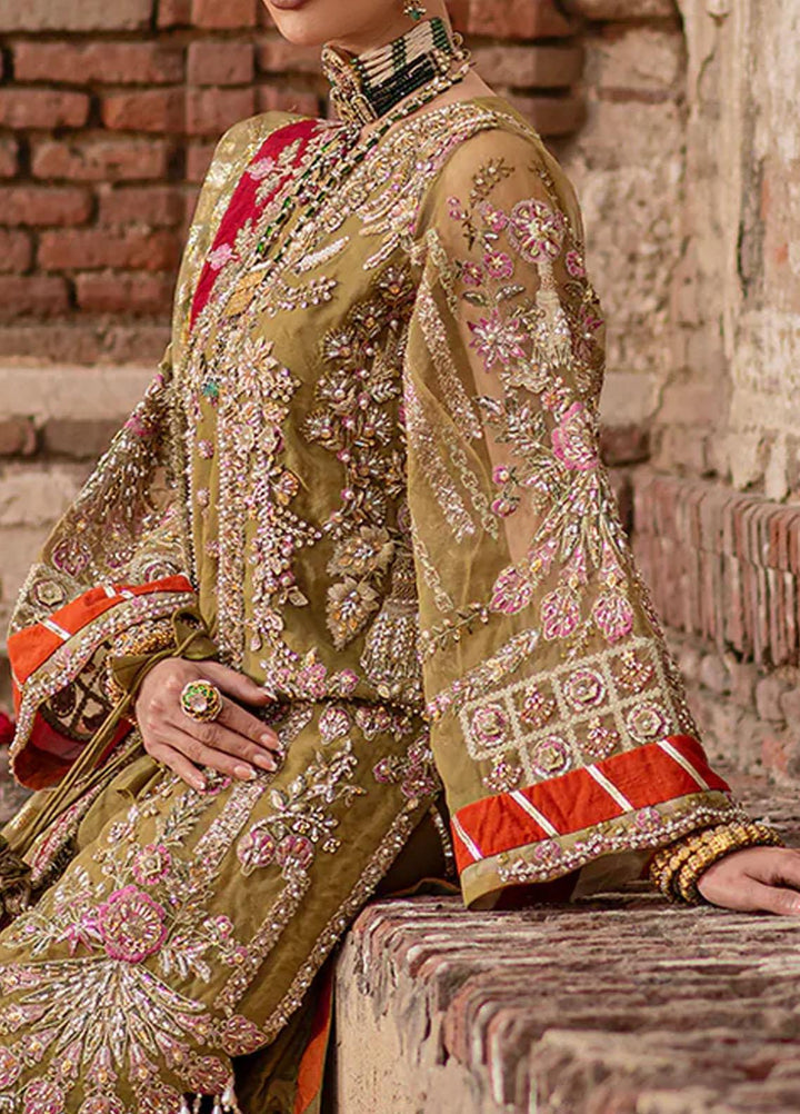 Serene By Mehak Yaqoob Embroidered Organza Suits Unstitched 4 Piece MY23SW Hazel - Wedding Collection