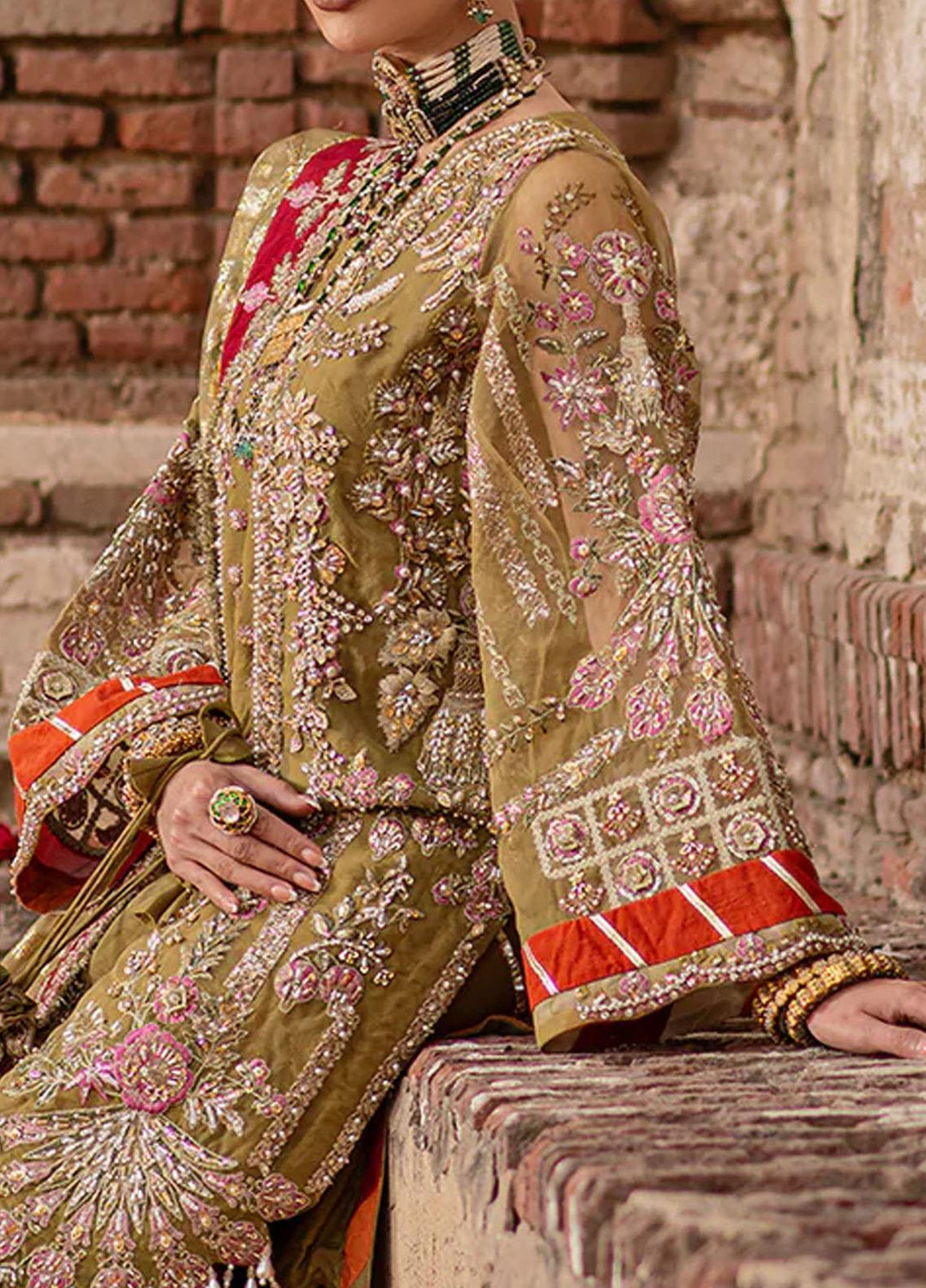 Serene By Mehak Yaqoob Embroidered Organza Suits Unstitched 4 Piece MY23SW Hazel - Wedding Collection